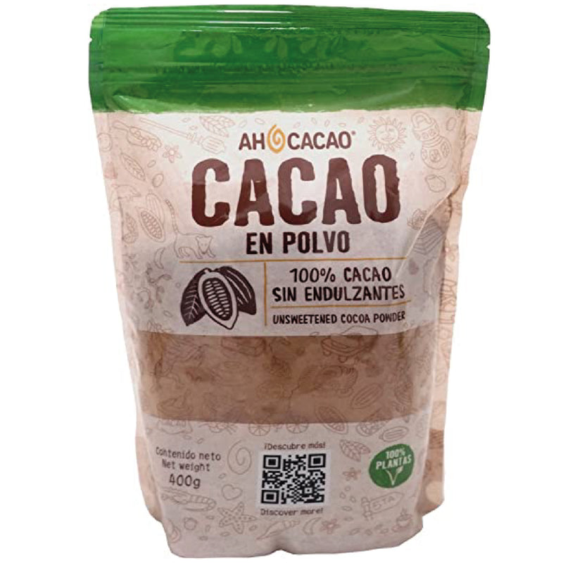 Cacao en Polvo sin Endulzante 400 gr - AH CACAO