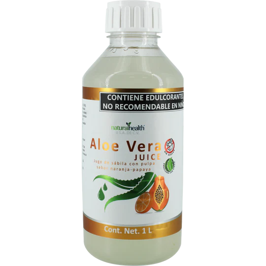 Jugo de Aloe Vera Sabor Naranja/Papaya - NATURAL HEALTH