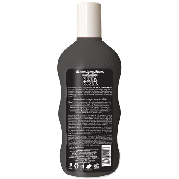 Shampoo Hena + Nogal Negro Brillante 550 ml - Del Indio Papago Reverso