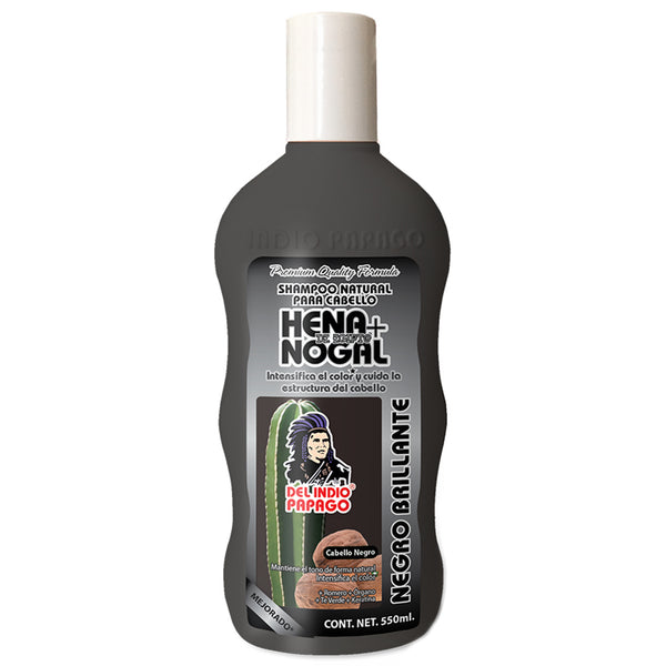 Shampoo Hena + Nogal Negro Brillante 550 ml - Del Indio Papago