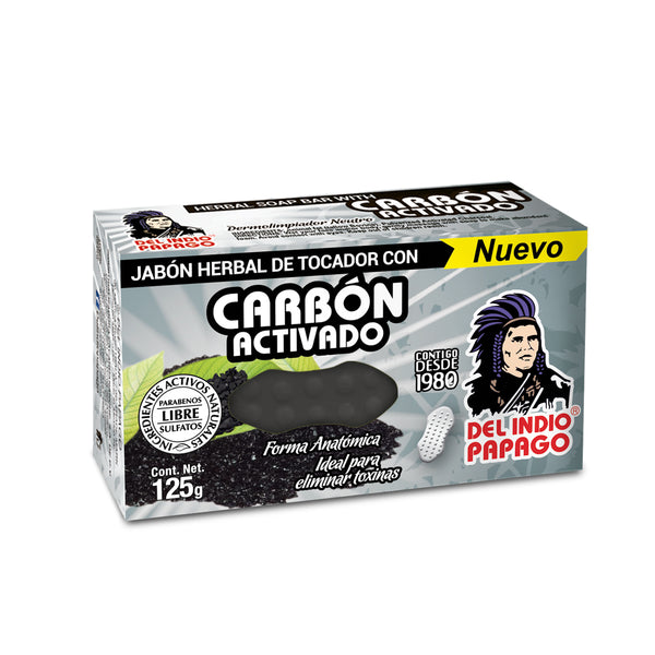 Jabón de Carbón Activado. Del Indio Papago. 125g