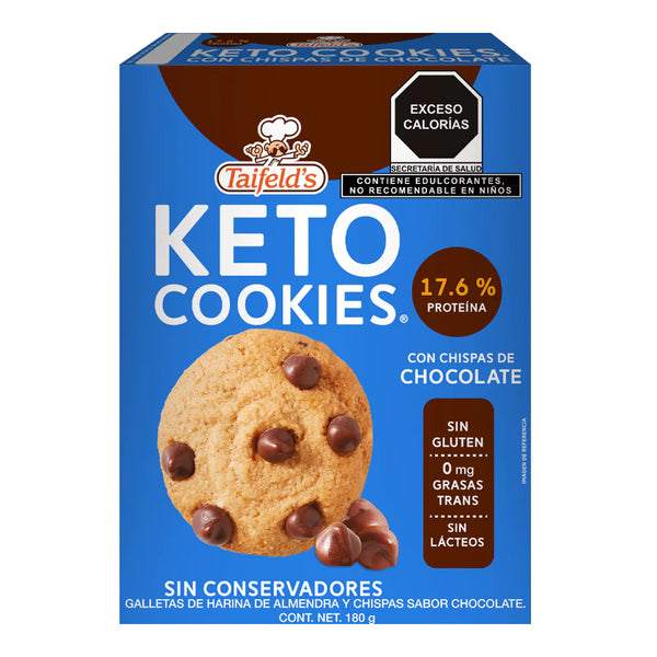 Galletas Keto con Chispas de Chocolate 180 g. - TAIFELD´S