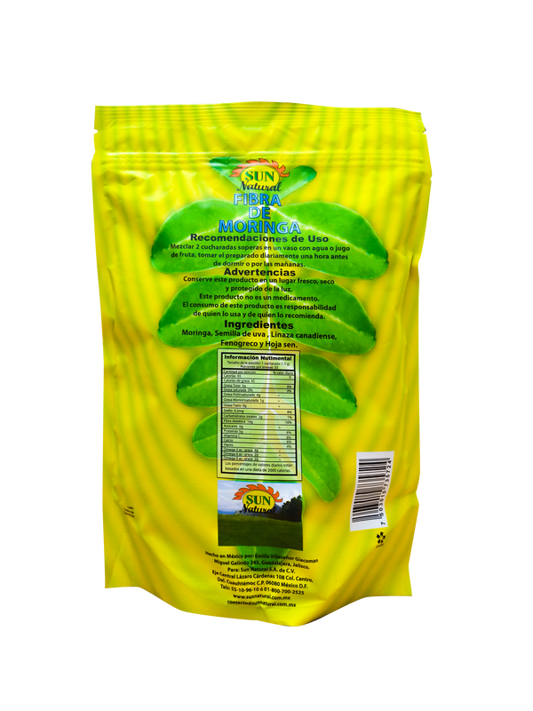 Fibra de Moringa 480g - Sun Natural Reverso