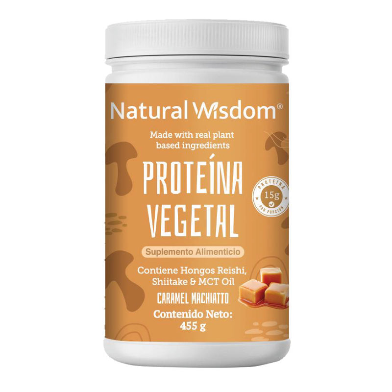 Proteína Mushroom Vegana Caramel 455g. - NATURAL WISDOM