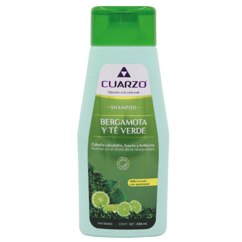 Shampoo Bergamota y té verde 550ml - Cuarzo Cosmetic's