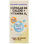 Calcio Vitamina D3 80 cápsulas - Herbolaria Saludable