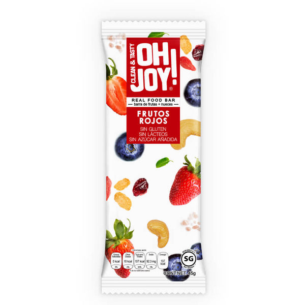 Barra de Frutos Rojos 35 gr - OH JOY!