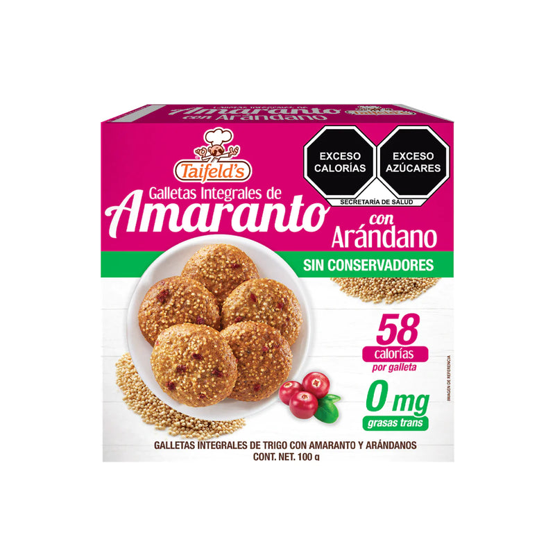 Galletas de Amaranto con Arándanos 100 gr. - TAIFELDS