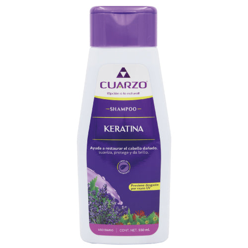 Shampoo reparador con Keratina 550ml - Cuarzo Cosmetic's