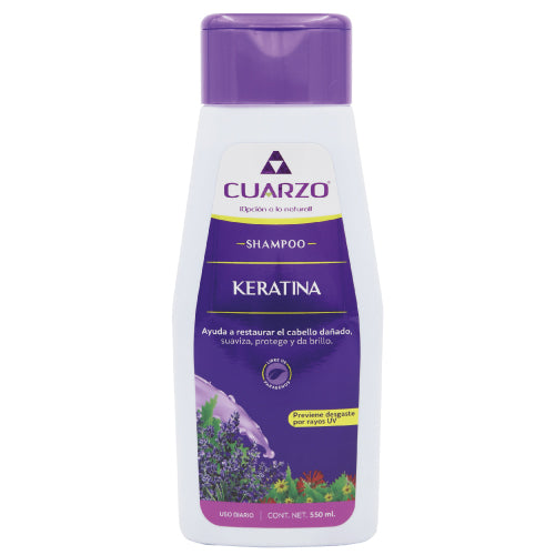 Shampoo reparador con Keratina 550ml - Cuarzo Cosmetic's
